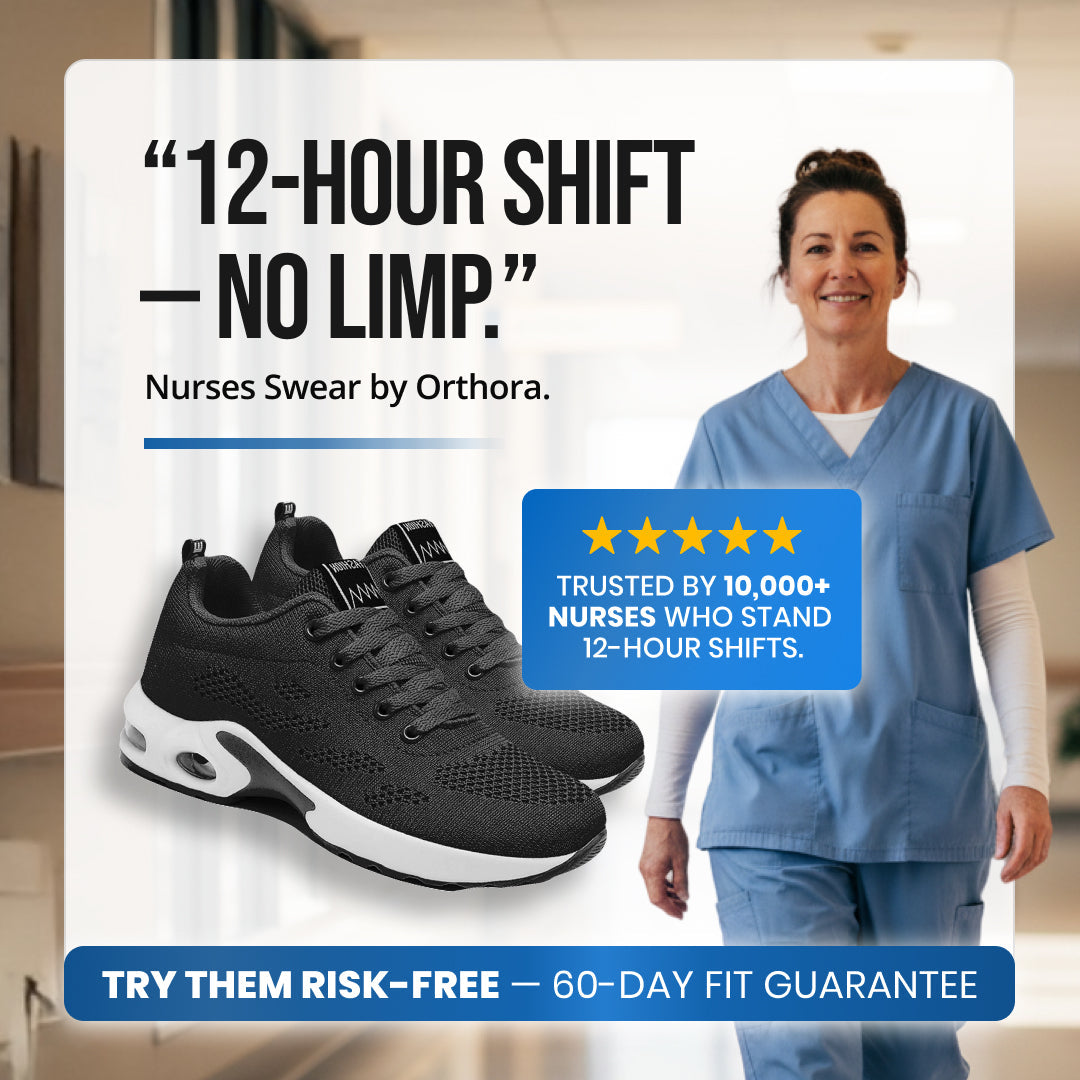 Orthora Pro – 12-timers Skift Sko for Lette Fotsmerter, Kne- og Ryggerelief (BOGO)