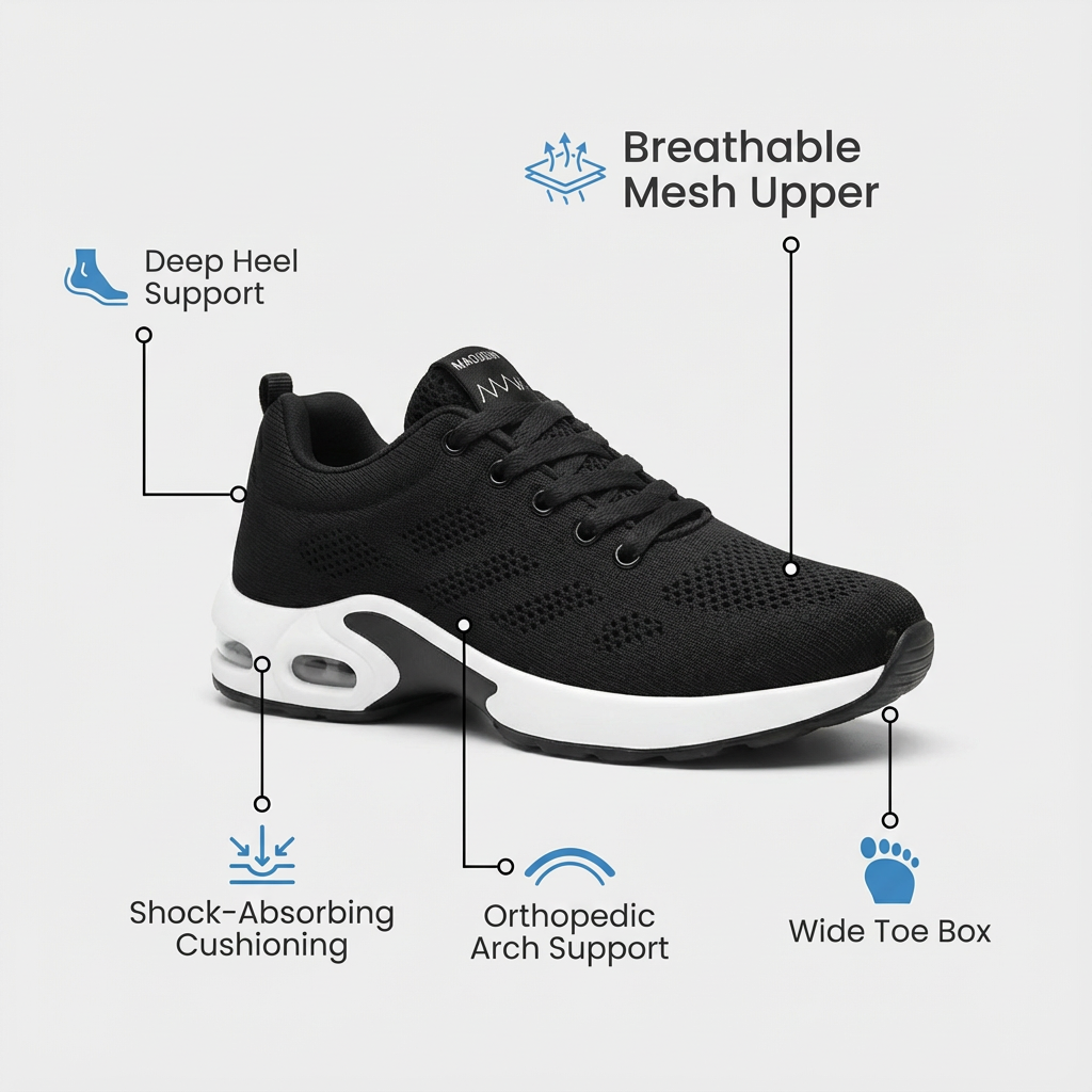 Orthora Pro – 12-timers skift sko for helsemessig og plantar fascitt lindring (Unisex)